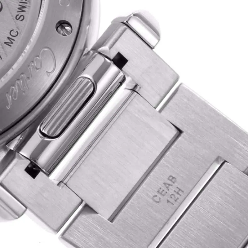 Cartier Pasha series ladies' full-automatic mechanical watch, white dial, detailed images of top collectible watches.
