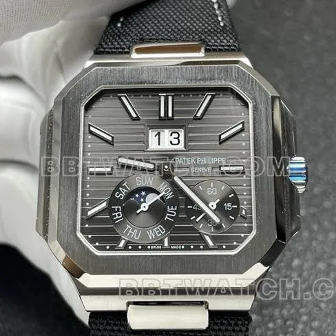 collectible watch P1 factory Patek PhilippeCUBITUSblack dial5822P-001braceletlive photos