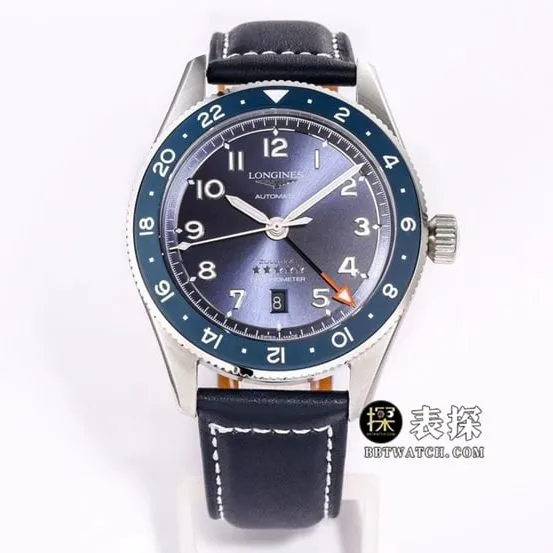 Sports Longines1:1replica watch men's blue dialleather strap model L3.812.4.93.2front live photo