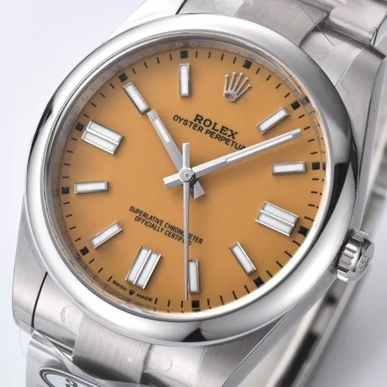 Factory C Oyster Perpetual Rolex1:1replica watch yellow plate steel bracelet model m124300-0004braceletlive photos