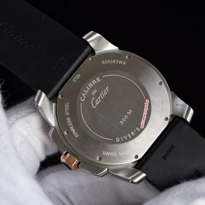 Top-tier watch Cartier men's blue dial Kalibo series automatic movement watch front view