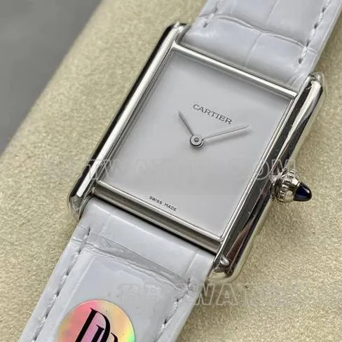 watch DR factory Cartier tank white dialquartz white braceletclasplive photos