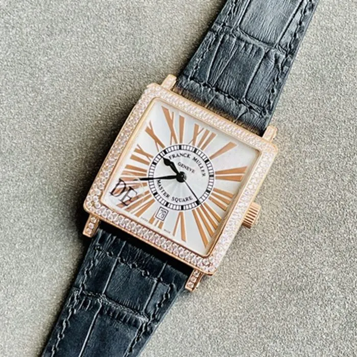 Top collectible watches Frankmuller Men's Gold Plate Full Star Series Belt Watch Front View