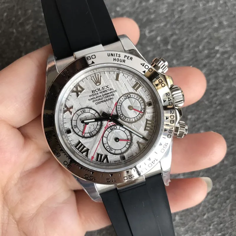 Rolextop-tierhigh-quality watch white goldDaytona series meteorite face men's mechanical watch clasp picture