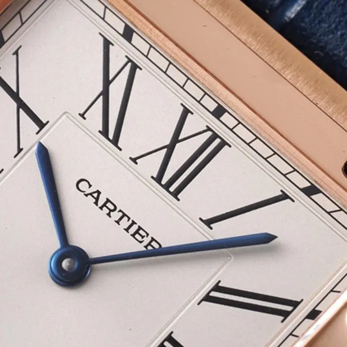 New masterwork Cartier Santos couple's watch side view