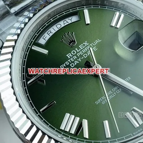 GM Factory Rolex Day-Date Super A Green Dial m228236-0008 Buckle Real Shot