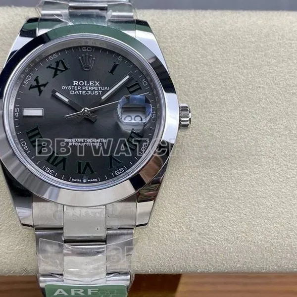 Rolex collectible watch ARF Factory log 41mm aperture gray plate 3235 steel bracelet caseback live photo