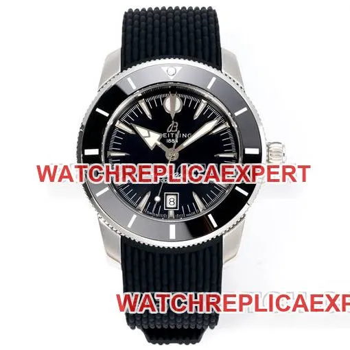 Watch Super Ocean Culture BLS Factory Breitlingblack Dial Rubber Braceletside Live Photo