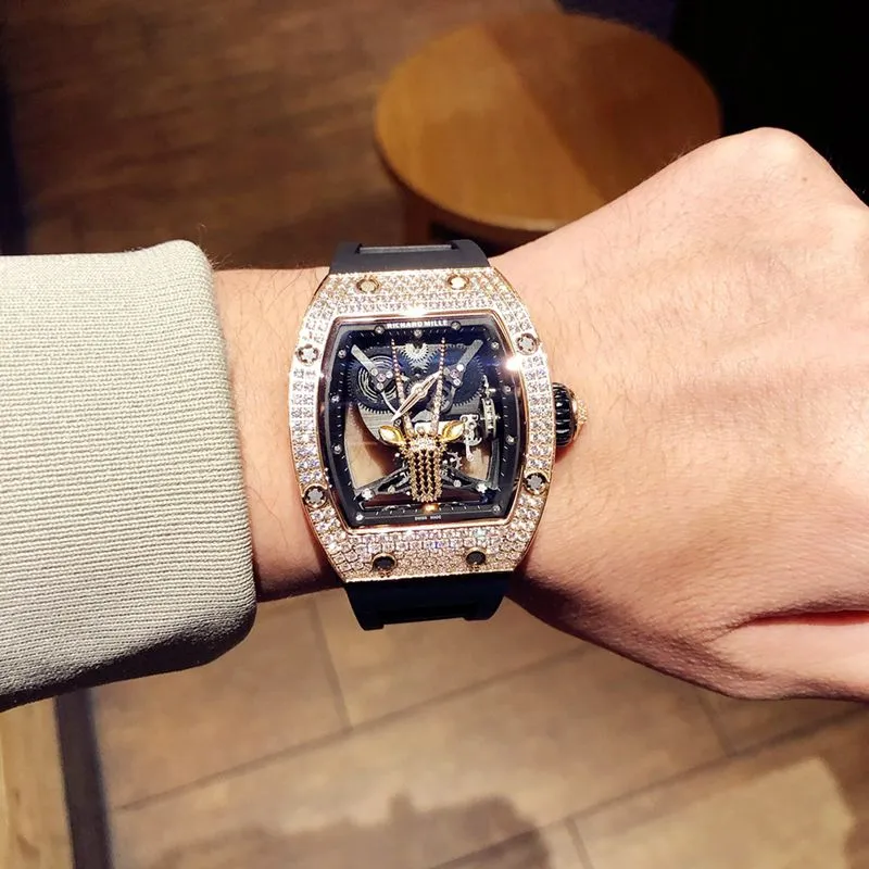 Richard Mille watch RichardMille Gypsophila series men's mechanical watch movement picture