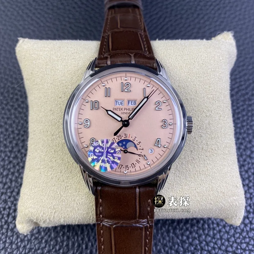 GR factory Patek Philippe super complex timepiece 5320G-011super watch men's rose gold disc leather strap model pictures and prices front live photo