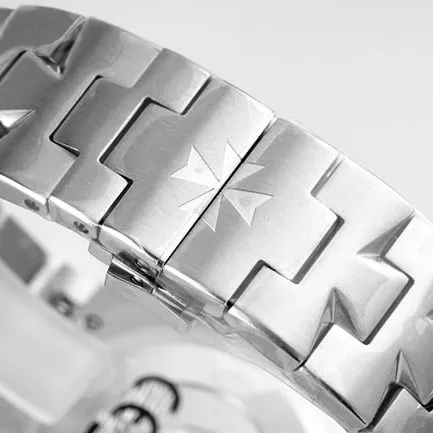 8F factory top-tier watch Vacheron Constantinautomatic movement Across the World series men's blue dialsteel bracelet watch front view