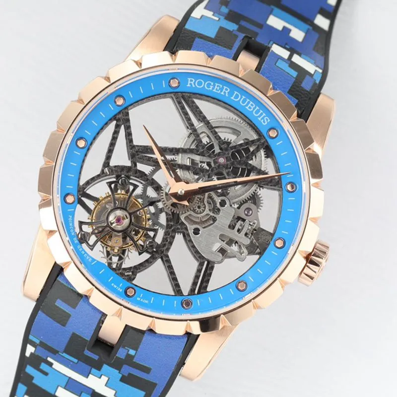 Roger Dubuis top-tier watch EXCALIBUR King series men's tourbillon watch side view