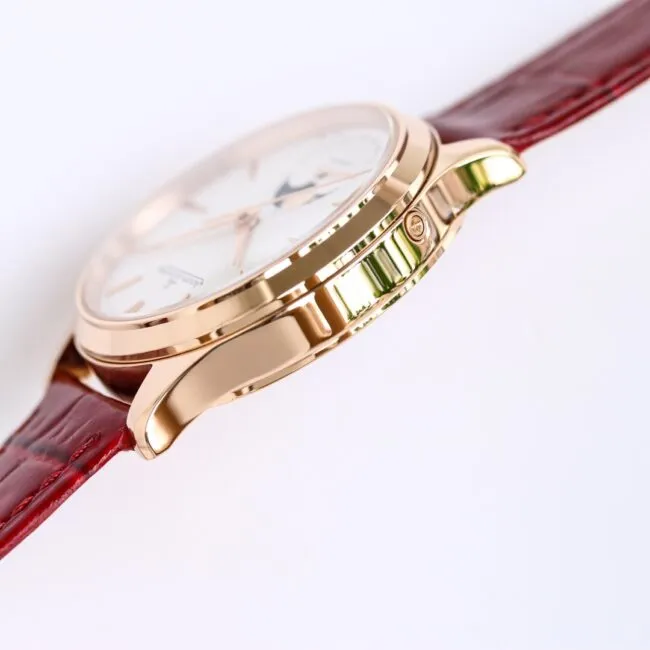 top-tier replicaGF FactoryJaeger-LeCoultre ultra-thin master series moon phase36mm stainless steelcase watch movement picture