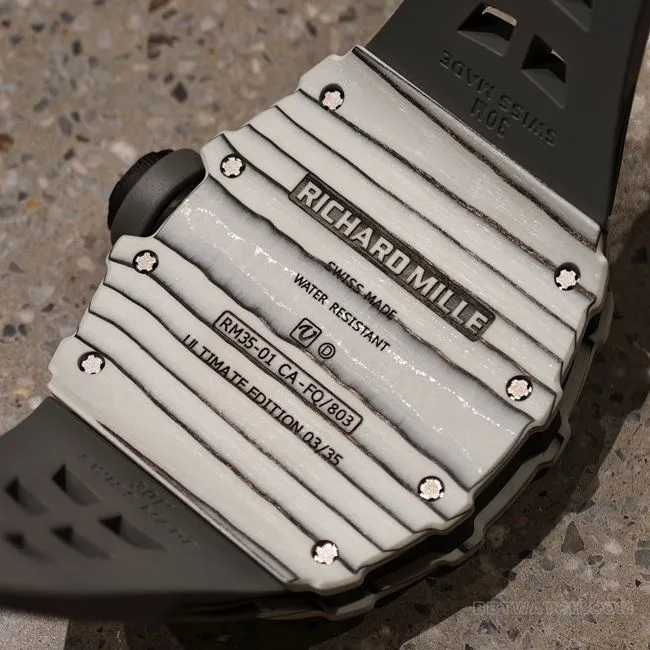 watch Richard Mille hollow dialRM35-01side live photo