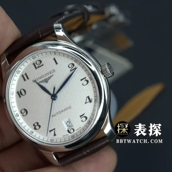 KL factory Longines famous craftsman top-tier watch white dial blue needle leather strap model picture and price caseback live photo