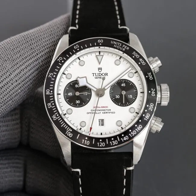 top-tier replicaTW Tudor's latest Biwan chronograph stainless steel men's watch side view