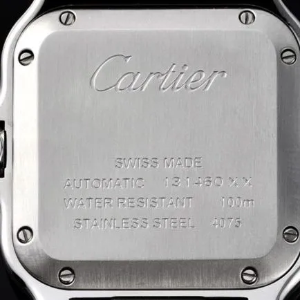 Cartiertop-tiersuper watch Santos series ladies steel braceletwhite dial watch clasp picture
