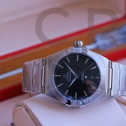 Top Omega Constellation Series Fifth Generation Black Dial Silver Steel Strap Men's Watch Movement Diagram