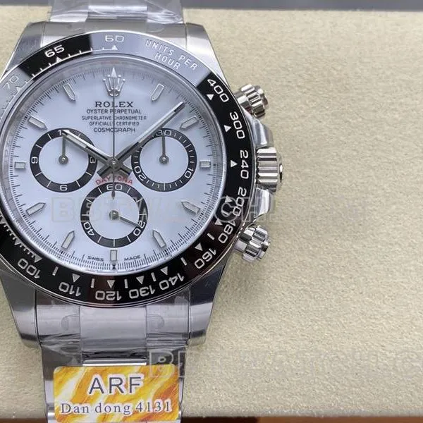 Rolex collectible watch ARF FactoryDaytonawhite dialPanda Daytona4131steel bracelet side live photo