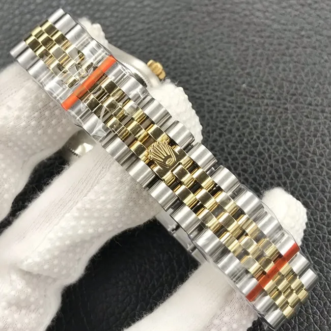 top-tier watch Rolex women's Datejust 31MMwhite dial gold band mechanical watch clasp picture