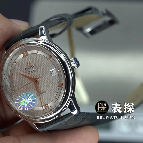 MKS FactoryOmega Die Fei top-tier watch white dial gold needle leather strap model pictures and prices overall live photos