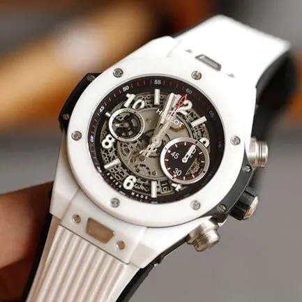 top-tier watch HublotBIG BANG series 411.NM.1170.RX white shell black dial jewelry watch movement picture