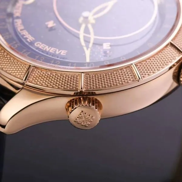 high-quality replicaPatek Philippe watch complex function starry sky series 5106R/5102/6104rose goldblue dial front view