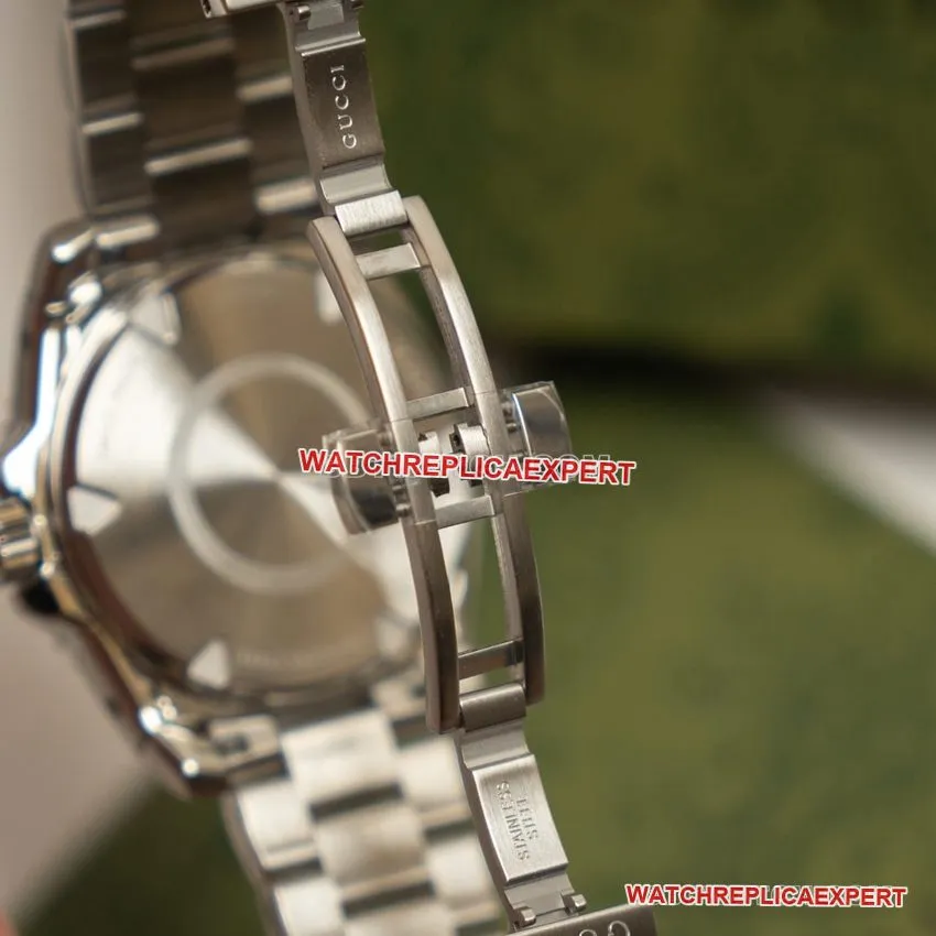 Gucci super clone2024 new black dialsteel bracelet model YA136353side live photo