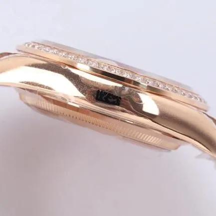 EW FactoryRolextop-tier watch men's brown plate gold belt 2020 new day displayDatejustautomatic movementsteel bracelet watch back cover picture