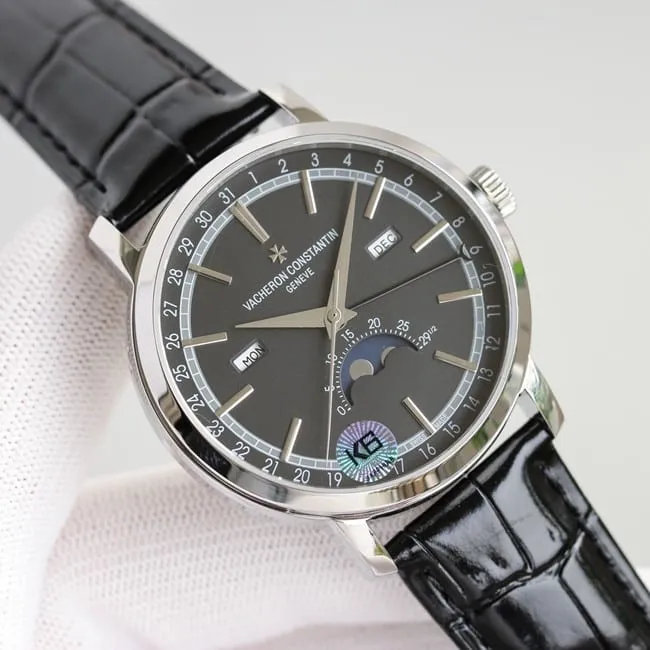 top-tier replicaVacheron Constantin limited collection series silver steel case front view