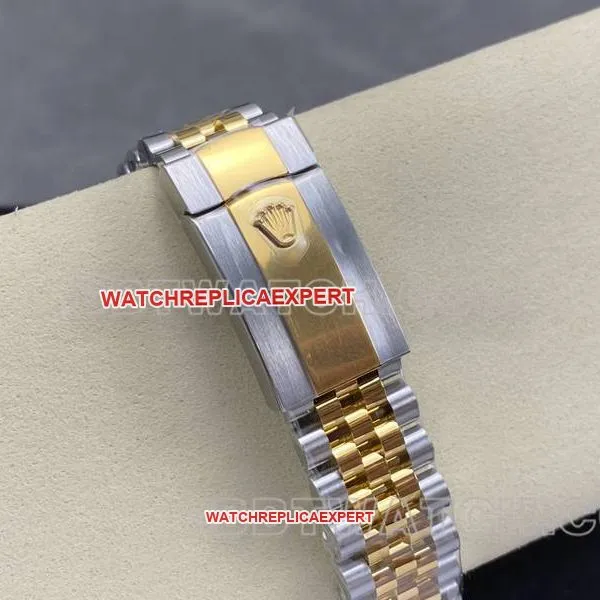 Rolex collectible watch ARF Factory log 41mmsilver dial3235 gold steel bracelet side live photo