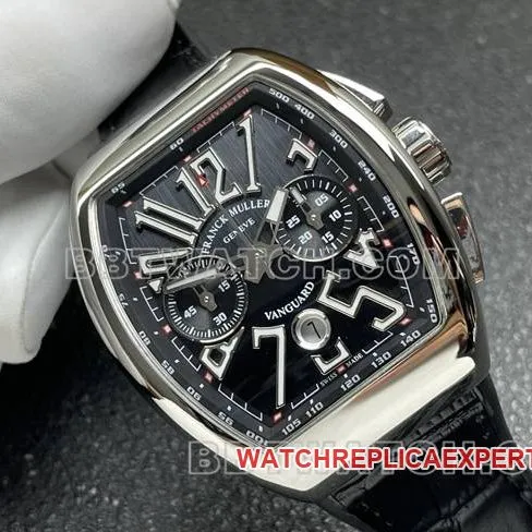 collectible watch Franck Muller ABF factory V45black dial leather braceletside live photo