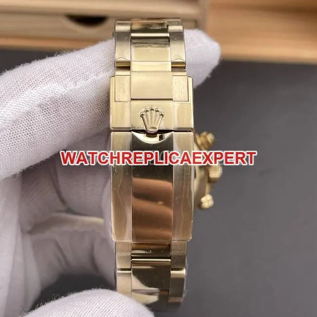 1:1replica watch Daytonagreen dialCBD factory Rolexyellow gold4130 mechanical front live photo