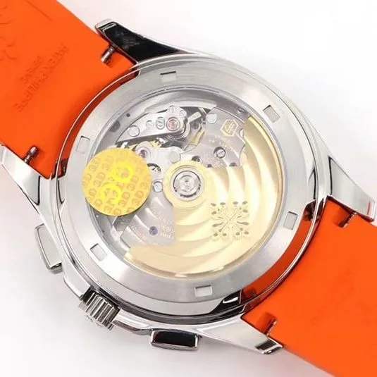 OM Factorytop-tier replicaPatek Philippe grenade chronograph watch new 5968A-001 integrated movement watch orange clasp picture