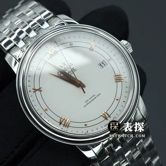 MKS FactoryOmega Diefei watch men's white dial gold needle steel bracelet model pictures and prices caseback live photo