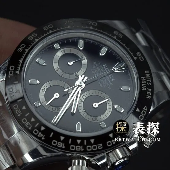 BT factory Rolex Daytona watch black dialsteel bracelet pictures and prices caseback live photo