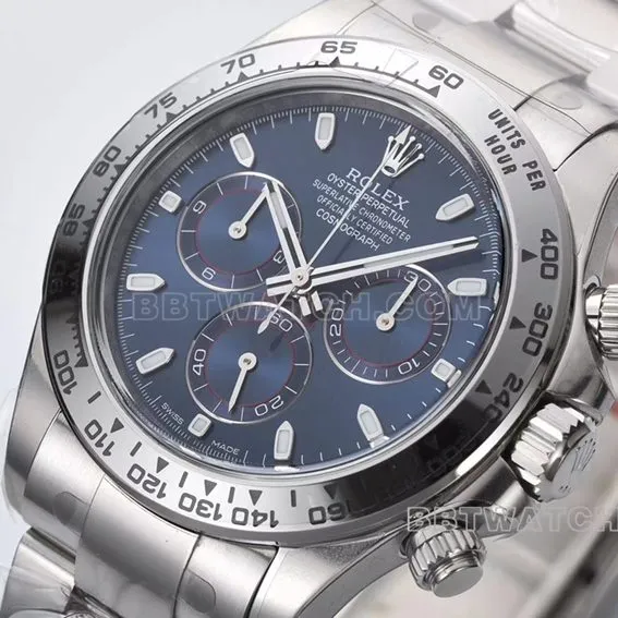 C factory RolexDaytonatop-tier replicawhite gold blue cat m116509-0071front live photo