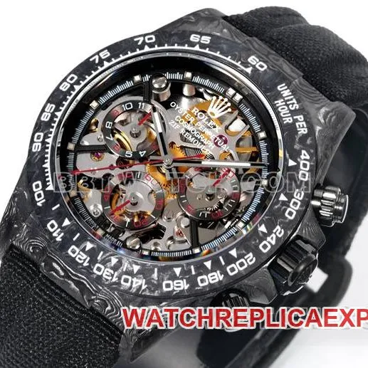 collectible watch DaytonaTW factory Rolexblack dial black nylon braceletcaseback live photo