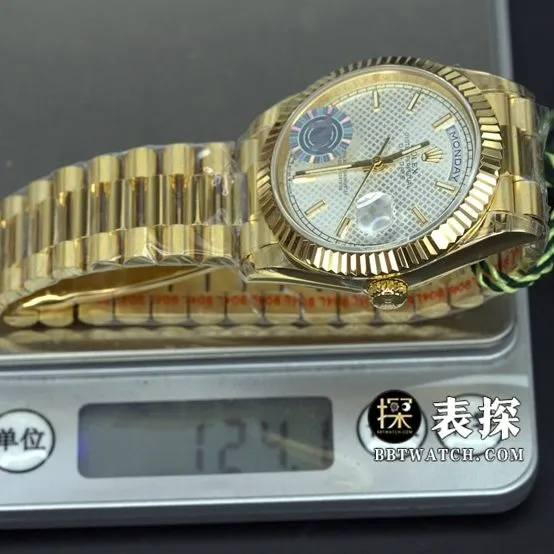 EW FactoryRolexDay-Date type 2282381:1super watch men's diagonal plaid plate steel bracelet model pictures and prices side live photo