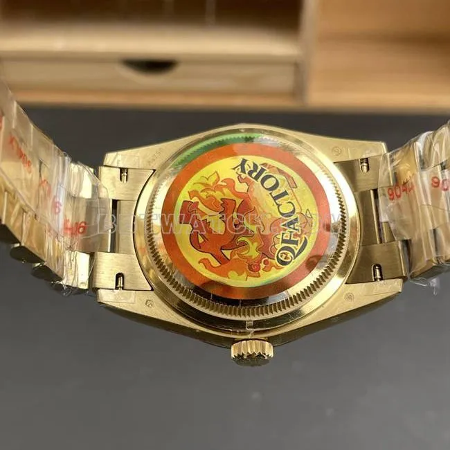 collectible watch QF factory Day-DateRolex gold plate yellow gold2836 mechanical 36mmbraceletlive photos