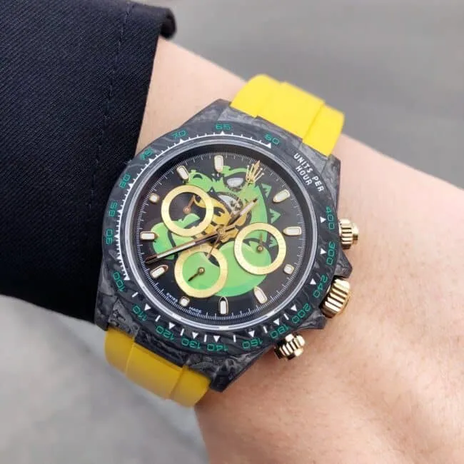 TW factory top-tier watch Rolex universe chronograph Daytona carbon fiber custom men's series mechanical watch movement picture