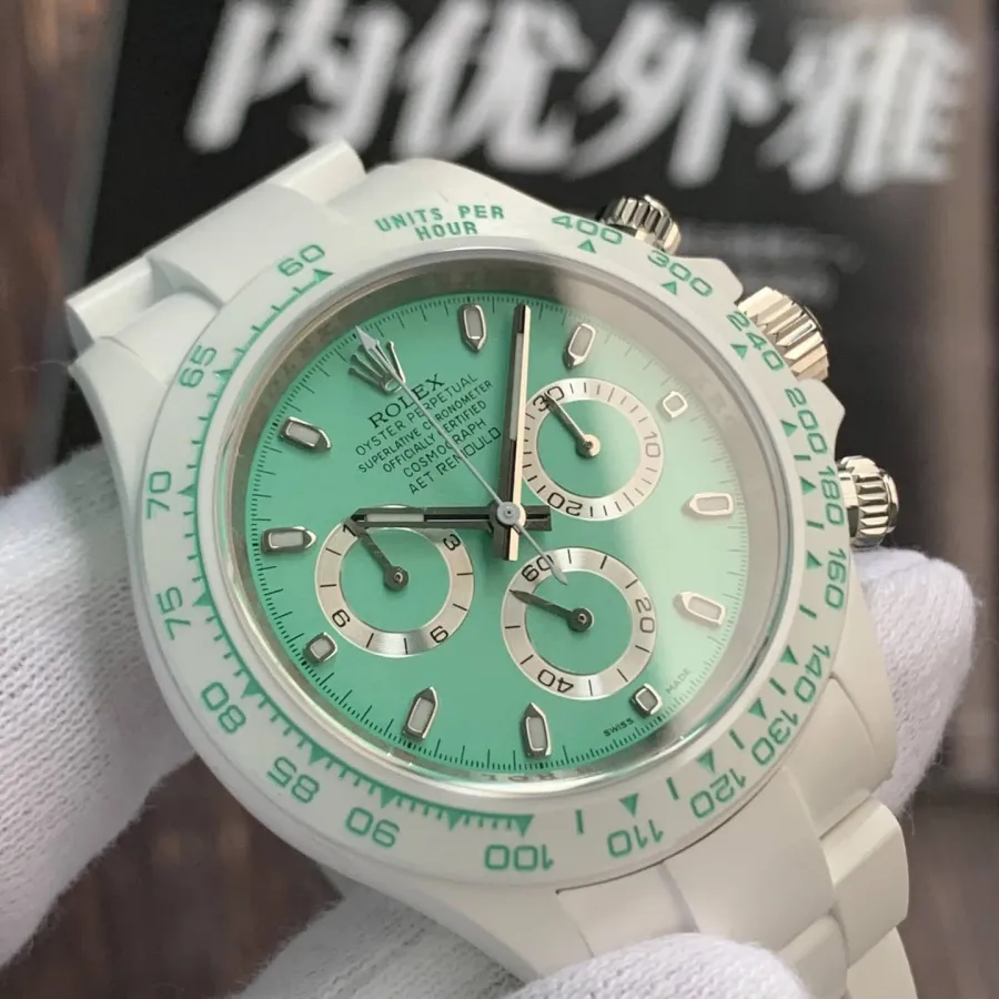 AET factory Rolex men's Daytonachronograph1:1top-tier watch green dialceramic model clasplive photos