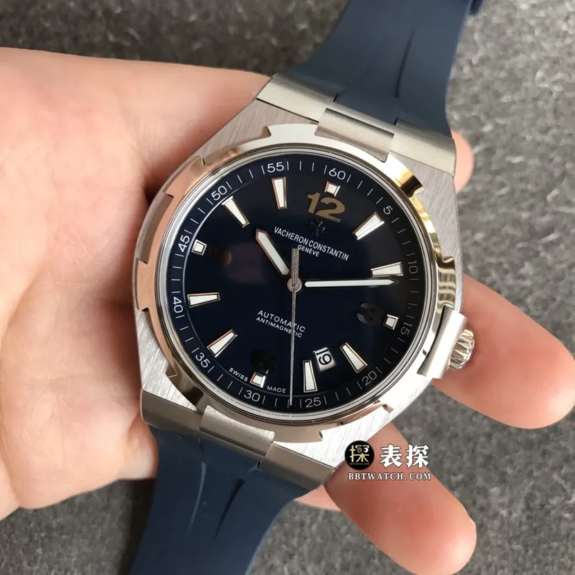 MKS FactoryVacheron Constantin top-tier watch men's black dial rubber model pictures and prices side live photo