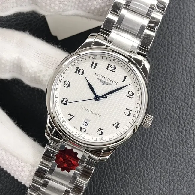 KL factory top-tier watch Longines men's white dialsteel bracelet famous series L2.628.4.78.6 automatic movement watch clasp picture