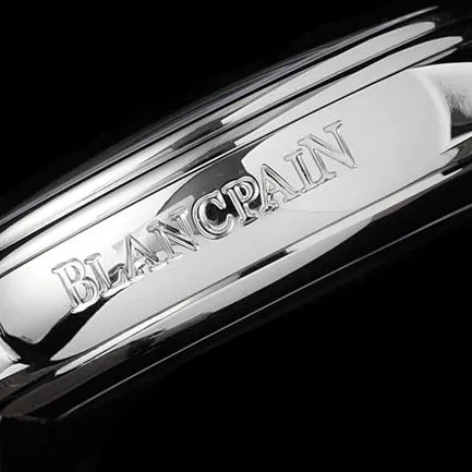 Blancpain top men's white plate black belt classic full series tourbillon mechanical belt watch buckle figure