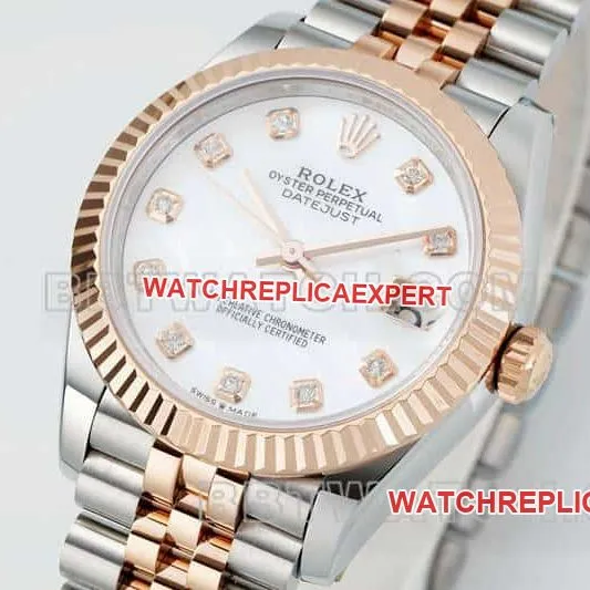 ARF FactoryRolex log top-tier Fritillaria disc 31mm gold five-lattice chain link 278271caseback live photo