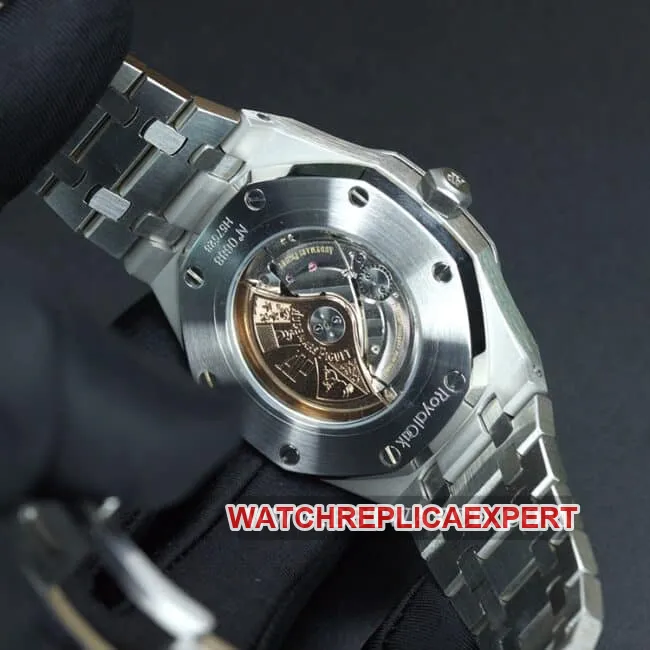Audemars Piguet Watch Men's Blue Dial Steel Band Royal Oak Series Automatic Mechanical Buckle Picture