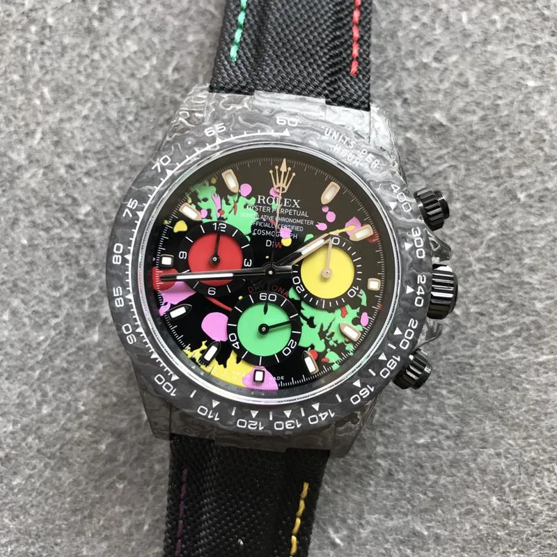 Rolextop-tiersuper watch universe chronographDaytona series men's mechanical watch leather strap picture