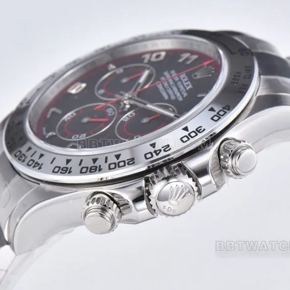 Factory C Rolex Daytona1:1super cloneblack dialsteel bracelet model 116509-78599braceletlive photos