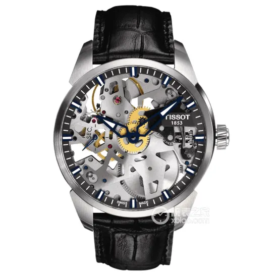 LG Tissot Skeleton Tissot collectible watches silver gray skeleton disk strap models T070.405.16.411.00